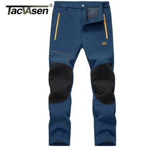 TACVASEN Winter Ski Pants Mens Warm Thermal Waterproof Pants Tactical Fleece Lined Trousers Outdoor Hiking Mountain Work Pants 240321