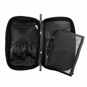 nyl Makeup Brushes Holder Bag Portable Make up Brush Cosmetic Tools Zipper Case Pouch Black 97c1#