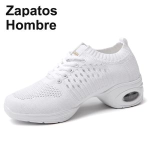 Boots Women's Dance Sneakers Jazz Dancing Shoes para mulher Mesh de verão Modern Dance Sapatos de dança Ladies Feminino Feminino Sapatos de dança 3440