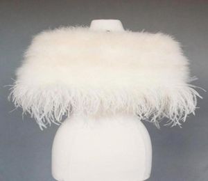 PIC 100 REAL OSTRICH JACKETS BRIDAL SHUG SHACK WRAP MARABOU FEATHER CAPE MED RIBBON PROM Wedding Accessories Z9TG81204097083466