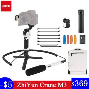 Heads Zhiyun vinç m3 3axis el tipi gimbal stabilizatör DSLR aynasız kameralar akıllı telefon iPhone cep telefonu ve aksiyon kamera