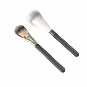 bdbeauty 127/127S Split Fibre Face Brush - Soft Dual-Bristle Powder Blush Complexi Scuplt Brush - Beauty Makeup Brush R9sG#