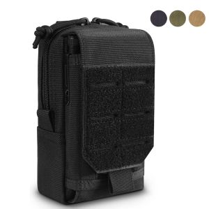 Bolsas 1000D Tactical Molle Telefone bolsa Militar Ci -Pack Pack de celular Pacote EDC Tool Pack for Outdoor Hunting Caminhando Campo