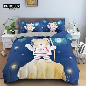 Conjuntos de cama 3D Cartoon Duvet Capa Adorável Animal Conjunto Poliéster Bonito Urso Panda Elefante Quilt Twin para Criança Crianças Quarto de Criança