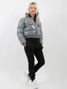 Down Jacket mulheres casaco designer mulher jaqueta de inverno casaco de moda com carta clássica grande bolso jaquetas designer quente curto algodão vestuário windbreak