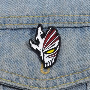 Bleach Kurosaki Ichigo Toshiro Mask Emamel Pins Japanese Anime Lapel Badge Brooches Hat Kläder smycken Halloween Accessories