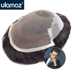 Toupees Toupees Q6 Male Hair Prosthesis Natural Original Human Hair For Men Toupee Real Hair Man Fine Hairpiece System Unit For Choice