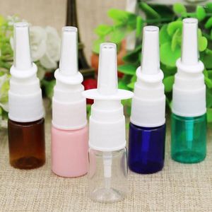 Depolama Şişeleri 50pcs 5ml 10ml 15ml 20ml 30ml 50ml Boş Plastik Nazal Sprey Mavi Şeffaf Kahverengi Püskürtücü Burun Evcil Hayvan Yatılabilir