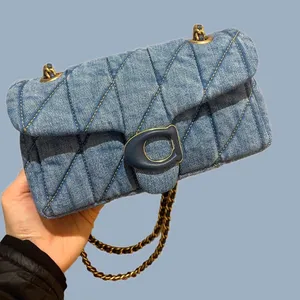 Borsa a tracolla di design da donna di moda trapuntata tabby 26 denim catena di alta qualità borse di lusso con patta piccola dimensione enorme capacità borsa a tracolla sacoche regalo xb153 C4