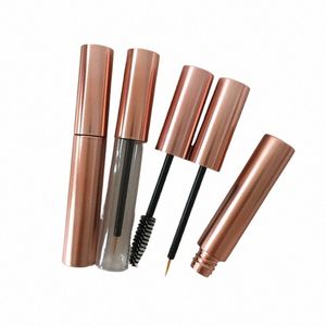 Wholes10ml Tubo vuoto portatile per mascara Eyel Bottiglia liquida Ctainer Tappo in oro rosa Bottiglie riutilizzabili Strumenti per il trucco B1oB #