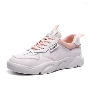 Casual Shoes Women Sneakers äkta läderljus som kör sport Zapatillas Mujer de Deporte Storlek 35-40