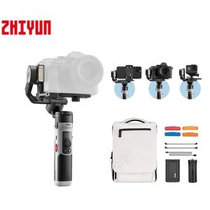 Heads ZHIYUN CRANE M2S 3 eixos câmeras sem espelho Gimbal para Sony Canon Action Compact Camera Smartphone estabilizador portátil