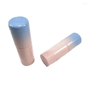 Förvaringsflaskor 50 st tomt rörläppglansbehållare runt gradient 3 ml rosa diy kosmetisk behållare återfyllningsbara glasyrslipglossrör