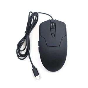 Möss Silent Wired Office Mouse 1600DPI 6Button Type C och USB Optical för Desktop Notebook Computer Game Drop Delivery Computers Netwo OTFP0