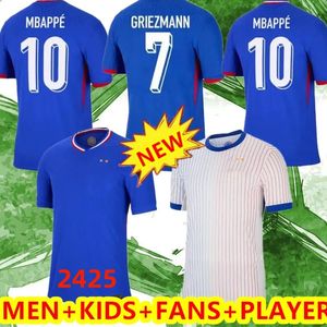 2024 Euro Cup French Home Jersey 24 25MBappe Soccer Maglie Dembele Coman Saliba Kante Maillot de Foot Equipe Maillots Griezmann Kids Men Fan Fol Player Shirt