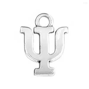 Charms Wholesale Bracelet Necklace Making Accessory DIY Metal Initial Capital Letters Social Club Psi Theta Sorority Pendants