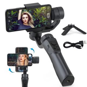 Giunti cardanici F6 3 assi Gimbal Stabilizzatore portatile Cellulare Anti Shake Registrazione video Action Camera Supporto Smartphone per il telefono Xiaomi Huawei