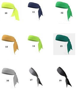 Men Sports Headbands Solid CoLor Elastic Hair Bands Headscarf Bandage Yoga Sweatbands Running Fitness Knot Tie Up Hairbands