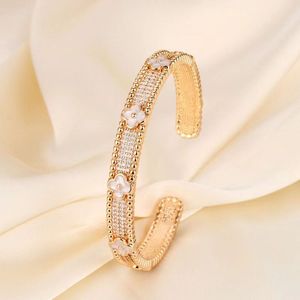 designer bracelet van Brand Bracelets for Women Gold Plated Four Leaf Perlee Sweet clover bracelet Flower Cuff Valentine Party