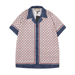 2023 Designer Camisa Mens Button Up Camisas Imprimir Camisa de Bowling Hawaii Floral Camisas Casuais Homens Slim Fit Manga Curta Vestido Havaiano Belkis Top M-3XL