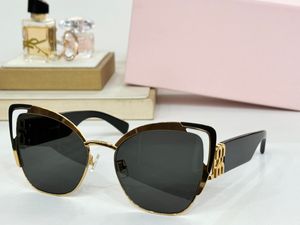 Óculos de sol femininos para o verão popular 80V moda cateye designer elegante estilo ao ar livre UV400 anti-ultravioleta placa retrô metal oval óculos de armação completa caixa aleatória