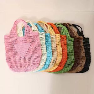 Luxury Bag Designer Tote Bag Summer Grass Woven Bag Shopping Bag Hollow Woven Bag Cotton Rope Net Bag Vacation Handmade Grass Beach bag Handbags Women