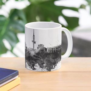 Mugs Hannover Skyline In Black Watercolor Coffee Mug Ceramic Cups Creative Set Espresso