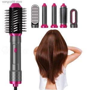 Electric Hair Dryer 5 In 1 Hot Air Styler Comb Hairdryer Electric Blowing Hair Dryer Curling Iron Heating Straightener Corrugated Styling Appliances T240323
