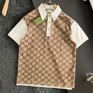 koszulka polo męska designerka Polo luksusowe gccci koszule damskie moda 100% czysty bawełniany druk druku