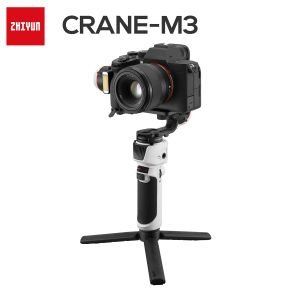 Heads Zhiyun Crane M3 Gimbal Stabilizer för spegelfria kameror Smartphone Action Cam Camera Telefonhandhållen Gimbal