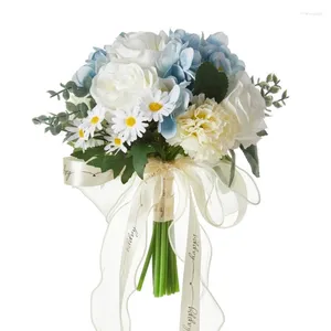 Dekorativa blommor brudtärnor Bouquet Artificial Flower Combo Wedding Elegant Party Display Decorations