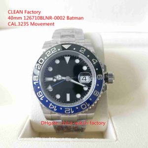 CLEAN Factory Mens Watch CAL.3285 Movement Super Quality 40mm Batman 126710 BLNR-0002 Ceramic Bezel Waterproof Watches Mechanical Automatic Men's Wristwatches