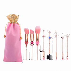 Sailor Mo Makeup Brush Set Set Unicorn Wet and Wild Anime wokół pędzla do makijażu prezentowego x1ek#