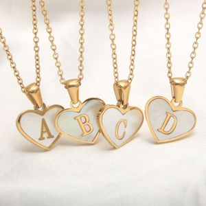 26 English Letter Love Set Shell Necklace Korean Version Temperament Versatile Pendant Jewelry 230621