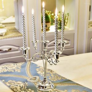 Candle Holders European Metal Ornaments Wedding Romantic Nordic Home Decor Light Luxury Candlestick Dinner Christmas Decoration