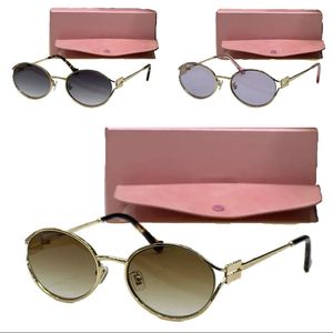 Retro mui sunglasses men classic oval designer sunglasses plated gold frame luxury small round prescription sun glasses men outdoor discoloration fa0100 E4