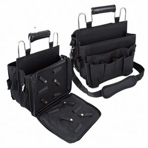 barbertop Black Hairdring Bag Hair Scissor Handbag High Capacity Sal Tool Makeup Storage Travel Styling Carry Case 988o#