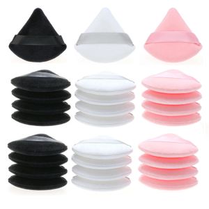 Wholesale 50Pcs Triangle Velvet Powder Puff Make Up Sponges for Face Eyes Con Shadow Seal Cosmetic Foundation Makeup Tool 240319