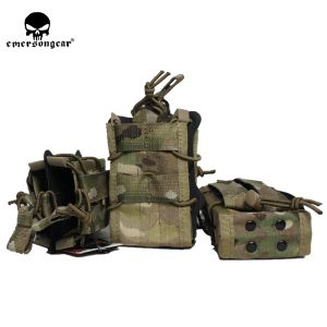 Väskor Emerson Double Modular Rifle Magazine Pouch Military Army Utility Molle EM6035 Black MC ATFG AOR1 AOR2 KH FG MR Hunting Bags