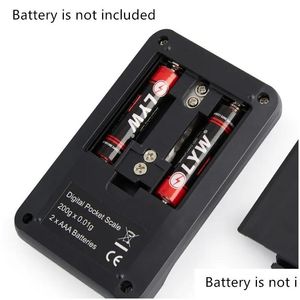 Waagen Hohe Präzision Mini Elektronische Digitale Taschenwaage Küche Nce Gewicht LCD Display 100G 200G 300G 500G/0,01G 500G/0.Otr7O