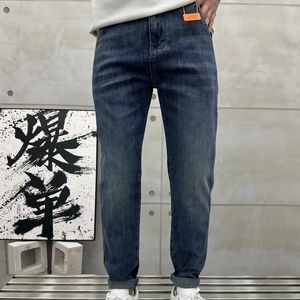 Jeans da uomo, versione slim fit micro span, buona elasticità, versione fashion-8997
