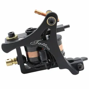 yangna Coil Tattoo Machine Shading 10 Warps IR Handmade Gun Инструмент для макияжа Иглы для татуировки Источник питания Чернильная чашка Аксессуары для татуировки V2SF #