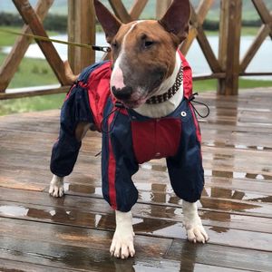 Big Dog Hooded Raincoat Puppy Raincoat Medium Large Dog Jacket Bull Terrier StaffordshireGreyhound 240319