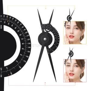 Tillgängliga mikroblading Equidistant Eyebrow Mapping Ruler Eyebrow Tattoo Positioneringsverktyg Brow Permanent Makeup Measuring Compass