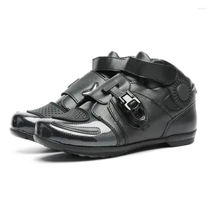 Cycling Shoes Motocross Men Soft Motobike Boots Protect Ankle Biker Riding Tribe Motorcycle Racing Leather Waterproof