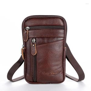 Waist Bags Designer Shoulder Bag Leather Small Pouch Chest Belt Genuine 2024 Phone Packs Male Men's Crossbody