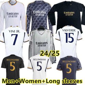 2023 Bellingham Soccer Jerseys 23 24 25 MBAPPE Football Shirt Real Madryt Camavinga Alaba Modric Valverde Mundus Vini Jr Arda Guler Long Sleeve ZD2S