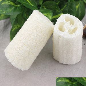 Schwämme schauende Pads 4 Zoll natürliche Flachung Loofah Schüssel Reinigung Pinsel Geschirrspülball Waschung Bad Dusche Tool JJA9591 OTVKY