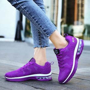 Scarpe casual da donna che corrono scarpe da ginnastica di moda maglia con lacci ispessimento extra alto confortevole traspirante Zapatillas Mujer