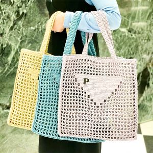 Women Luxury handbag outdoor shopper Triangle bag summer large Straw weave tote beach bag designer mens Shoulder pochette vacation crossbody Clutch overnight bags